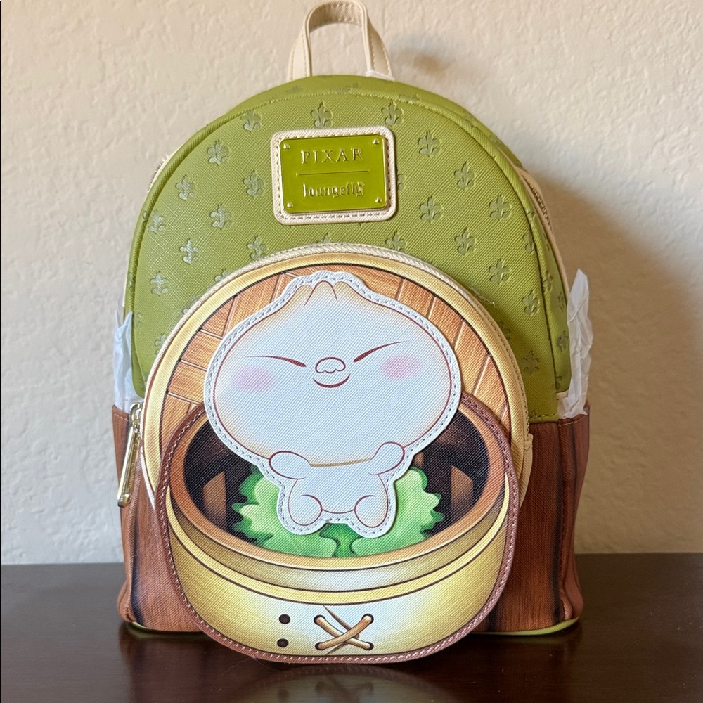 Loungefly Pixar Bao Backpack - Green and Brown